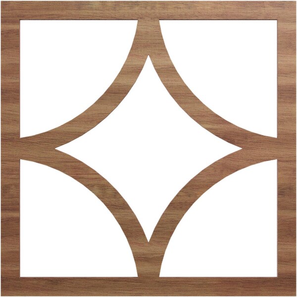 Ekena Millwork Statesman Wood Fretwork Pierced Ceiling Medallion, Walnut, 16"OD x 10 1/4"ID x 1/4"T CMWP16X16X0250STWA - main